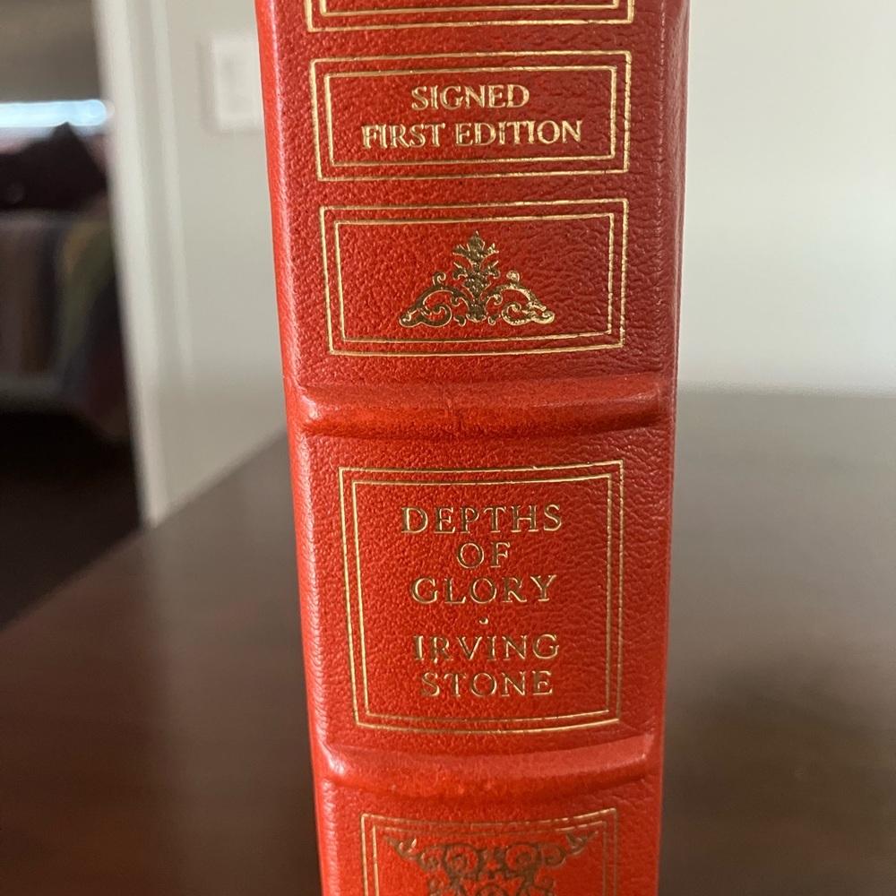 1985 signed first edition of Depths of Glory by Irving Stone.